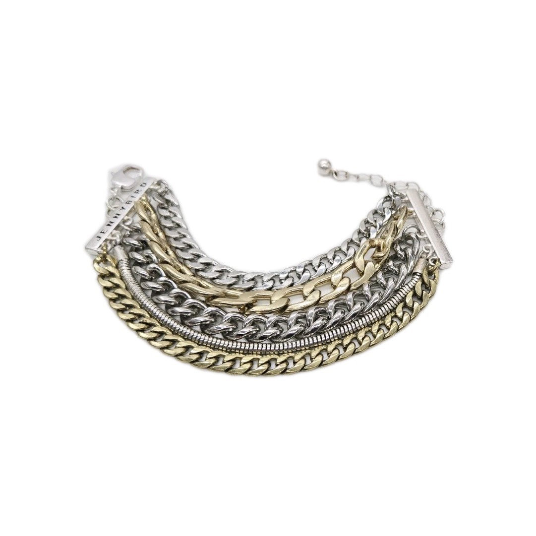 Jenny Bird AUSTIN Bracelet Stacked Multi Chain Link Layered Chain 9 in