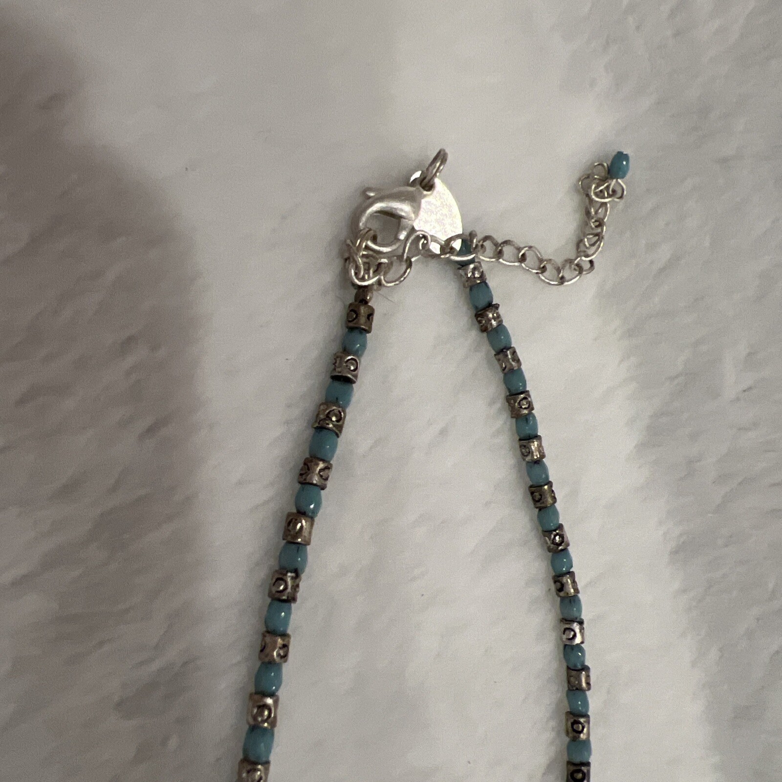 Lea Sophia Blue & White Rhinestone & Beads 19”w/extender