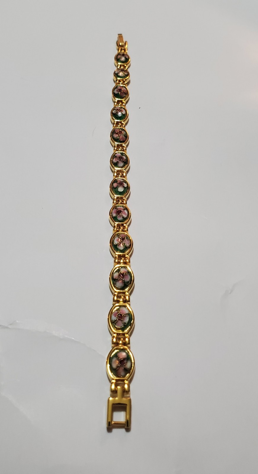 Men Women Magnetic Bracelet Green Background With Flowers Sz 8″ 😍Beautiful