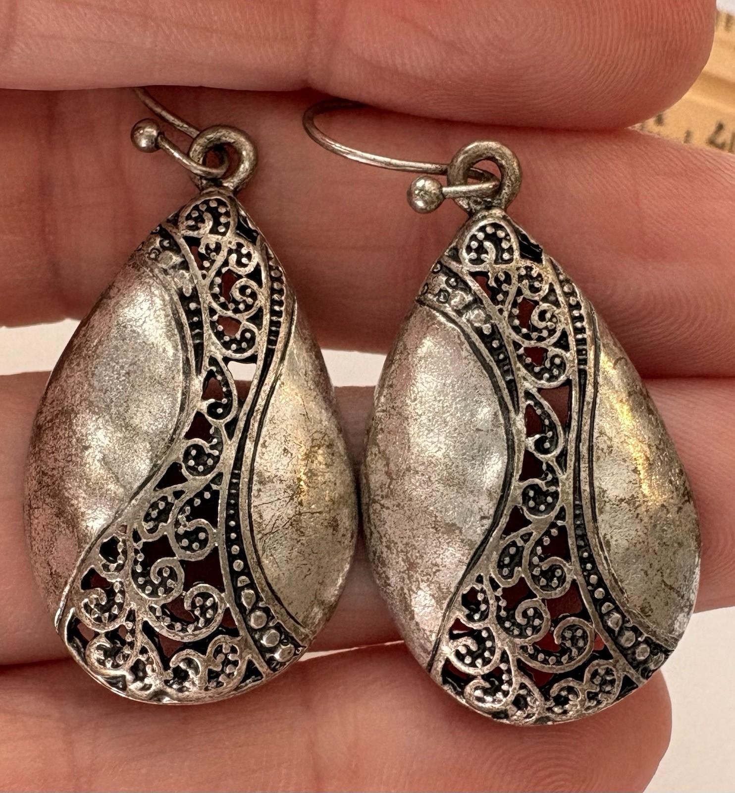 Premiere Designs Teardrop Pendant & Dangle Earrings Jewelry Set, Metal, No Stone