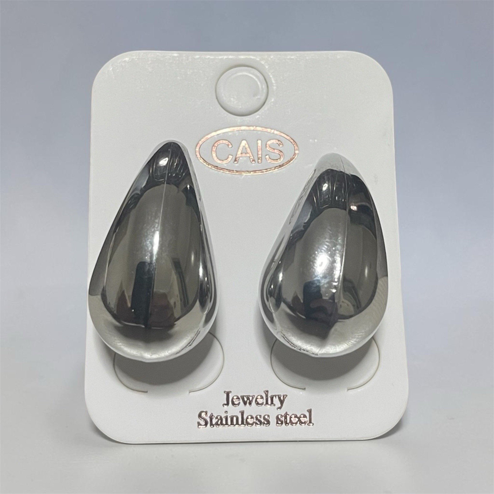 Women’s Steel Dome Drop Earrings (Gold & Silver)