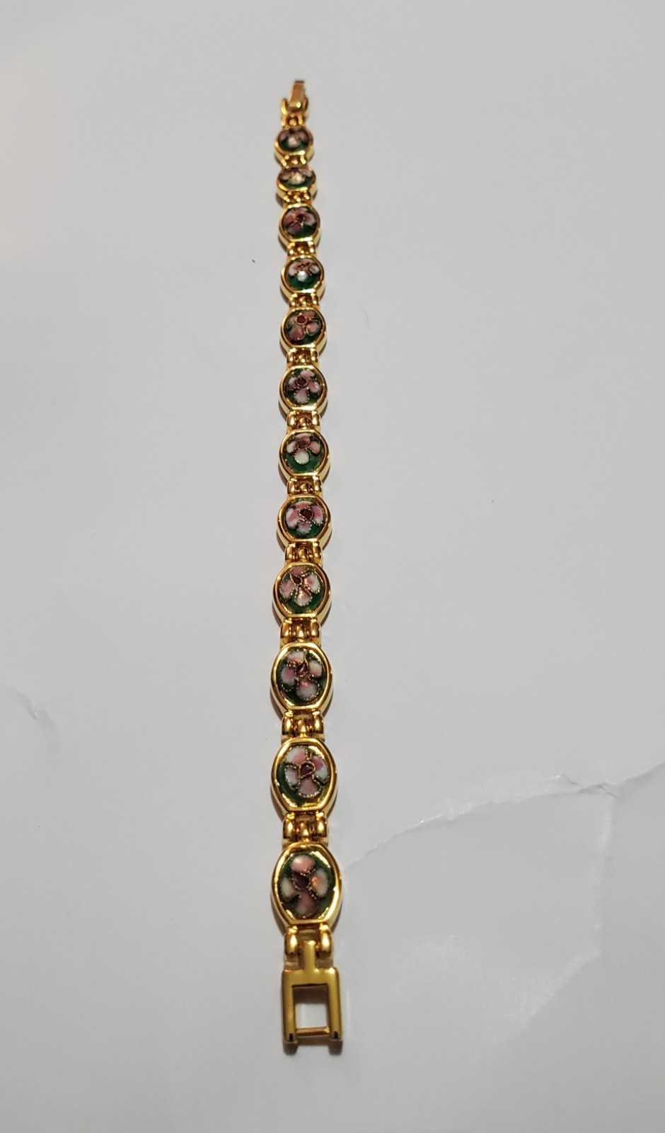 Men Women Magnetic Bracelet Green Background With Flowers Sz 8″ 😍Beautiful