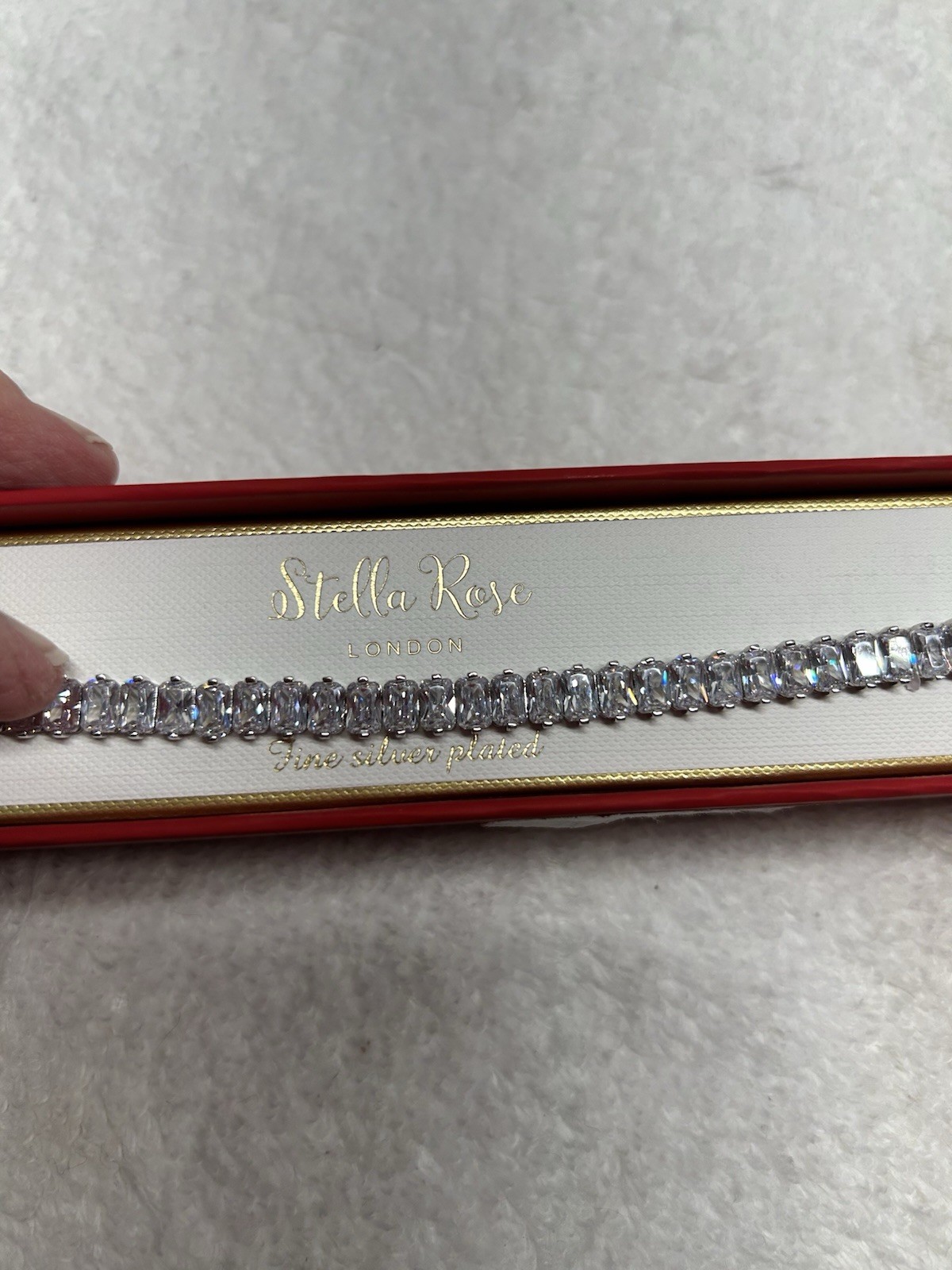 Stella Rose London Fine Silver Plated Bracelet 7.5 Inches Length