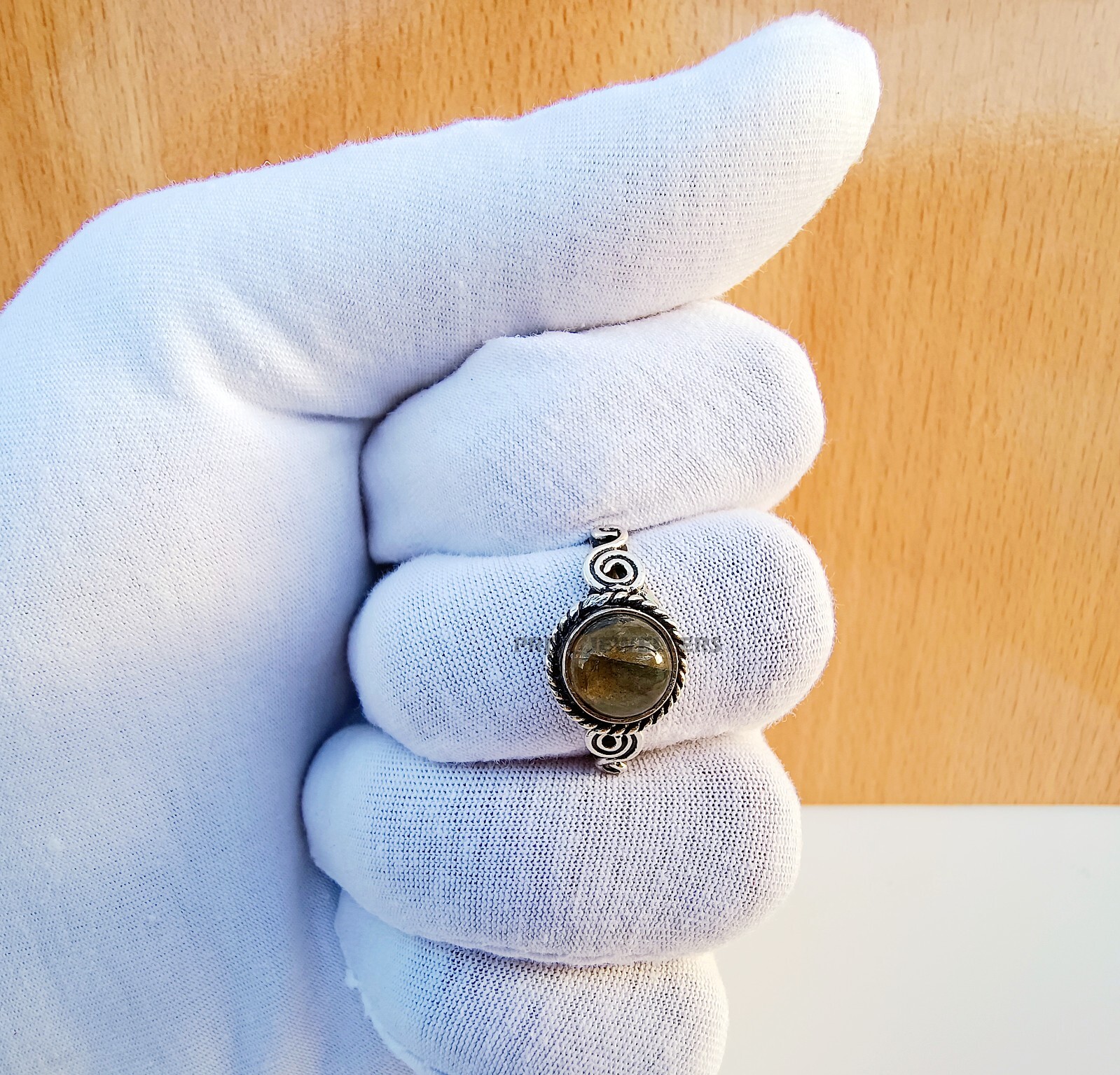 Natural Labradorite Silver Plated Ring, Antique Handmade Ring All Size Available