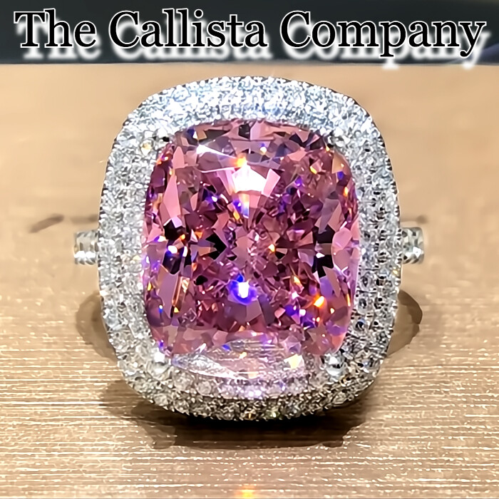 Best Seller LAB-CREATED 3.18 CT RADIANT CUT PINK 3A+ CZ SILVER RING SZ 5,6,7,8