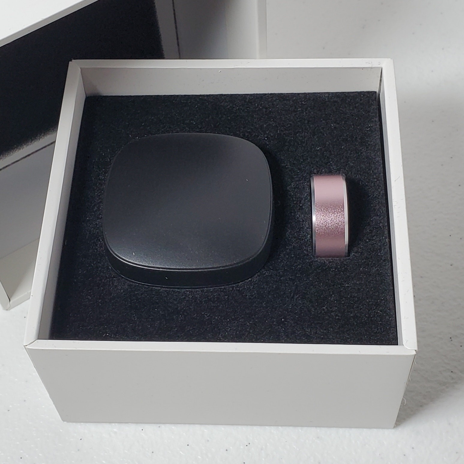 Smart Fitness Ring Size 8 Pink Heart Rate SpO2 Tracker iPhone Android