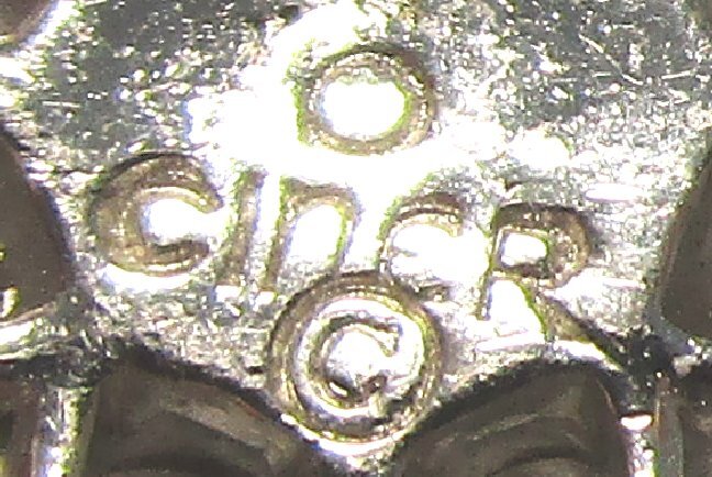CINER Silver Plate and Rhinestone Pin 9.3 grams 1 1/4” lot 45h9