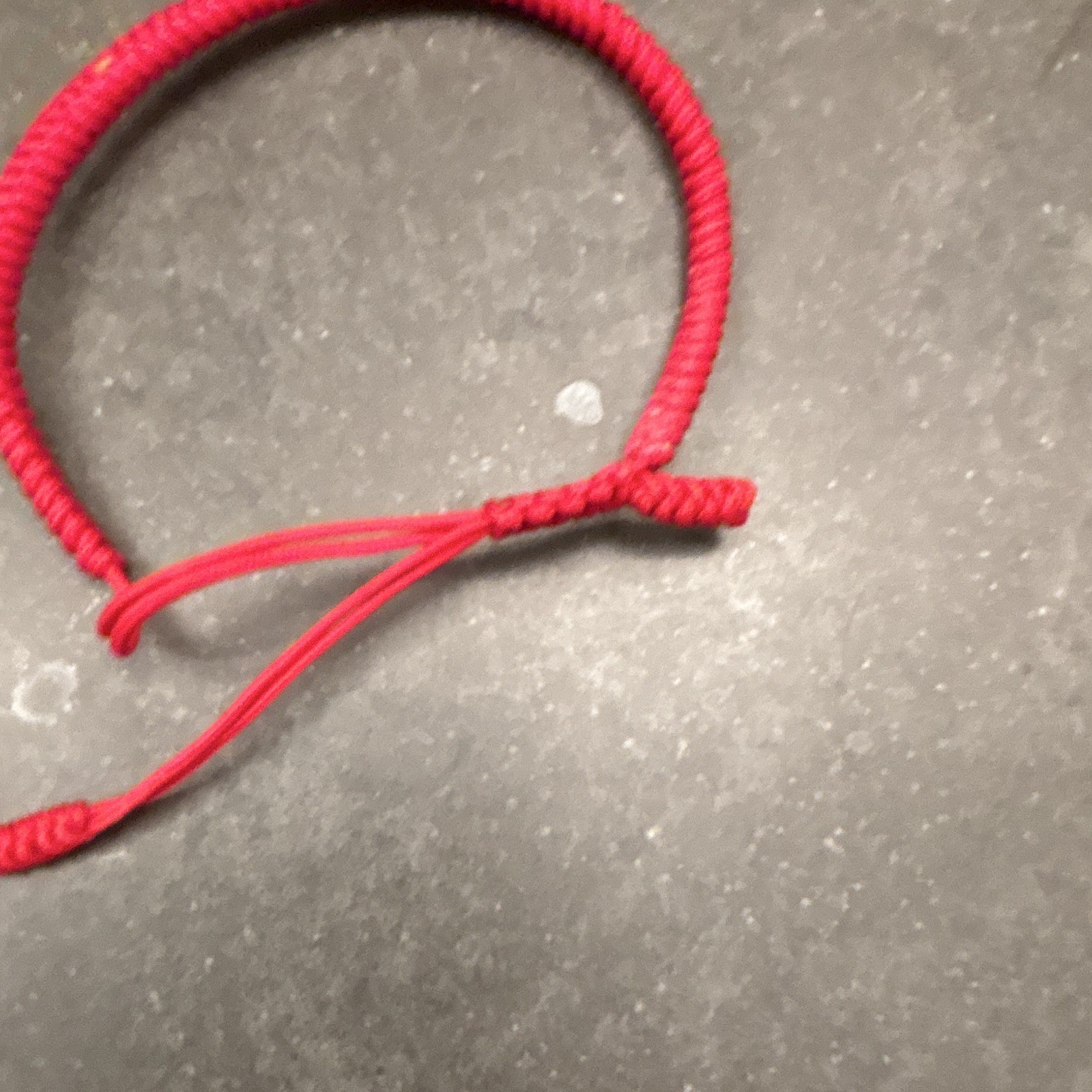Red Braided Cord Bracelet Adjustable Tie Closure Sliding Knot