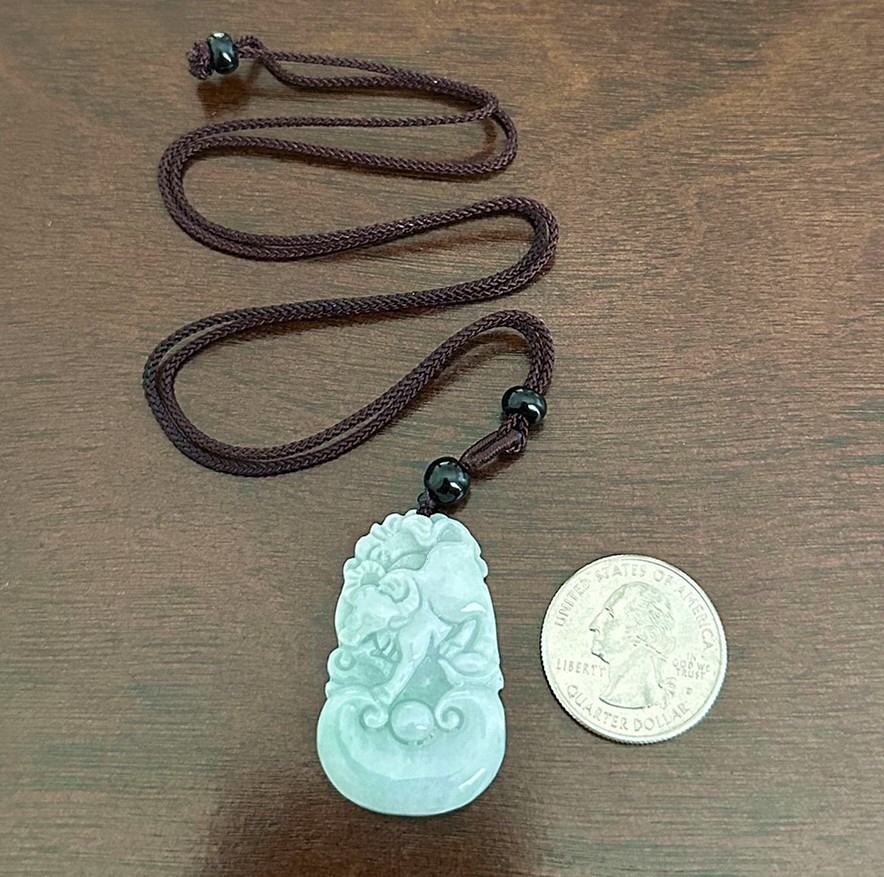 Feng Shui Handmade Chinese Zodiac Ox Pendant Necklace for Good Luck