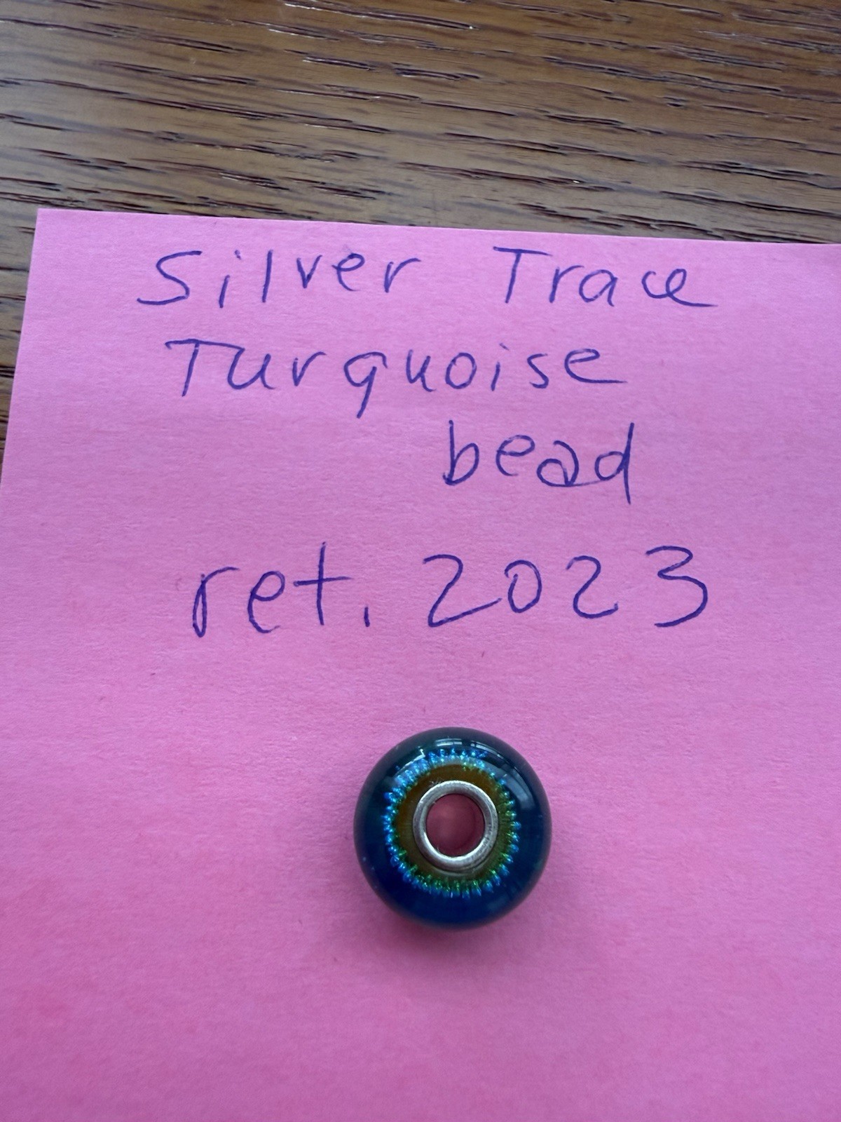Trollbeads Silver Trace Turquoise Bead