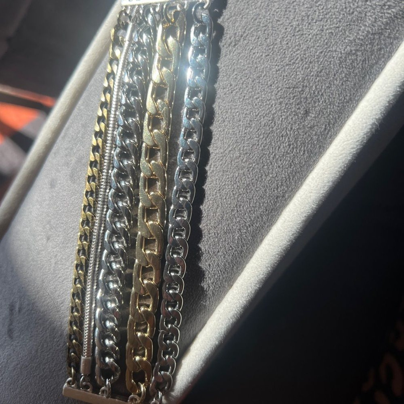 Jenny Bird Austin Cuff Multi Tone Metal Multi Chain Bracelet