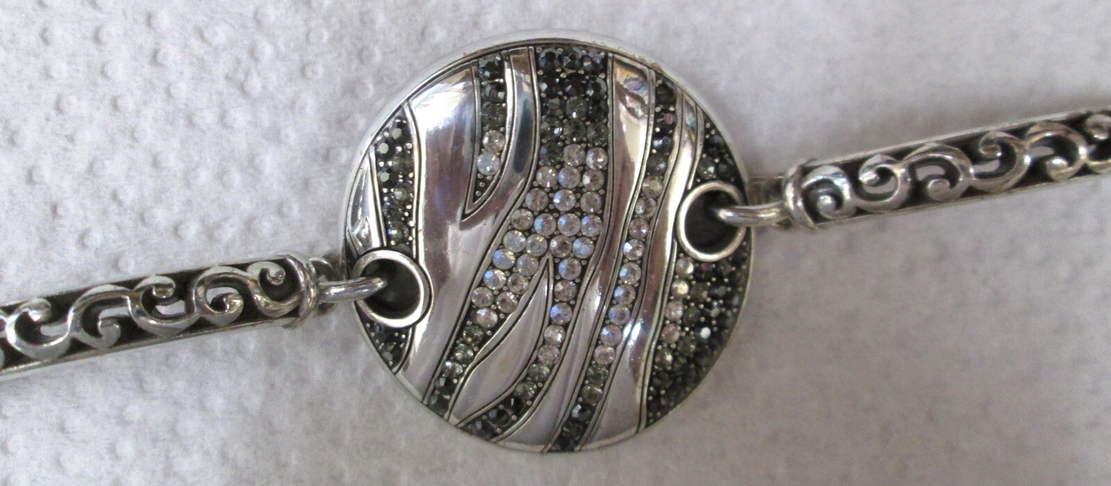 Signed Brighton Contempo Bracelet with Black Spinal and Aurora