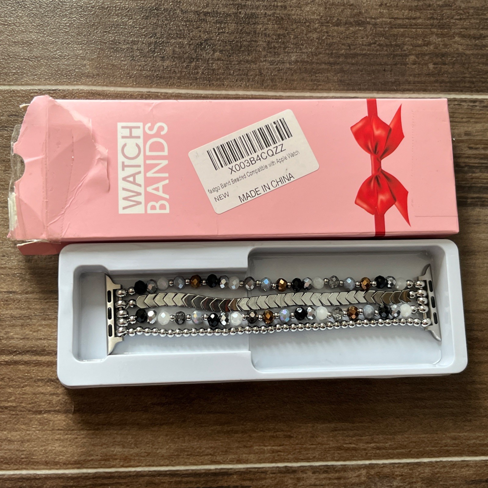 bracelet band beaded compatible with apple watch size 44mm,45mm,49mm.