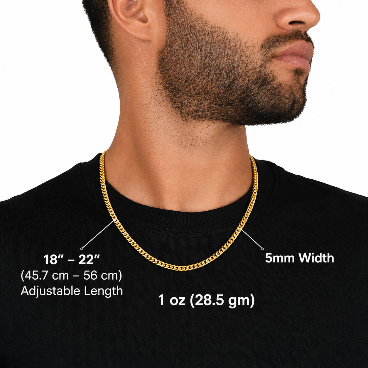 To My Son Cuban Link Chain Necklace Gift from Mom Dad Birthday Present