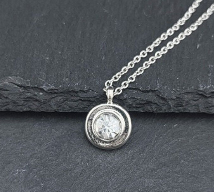 Dainty Tiny simulated Rhinestones Necklace, Simple Layering Necklace