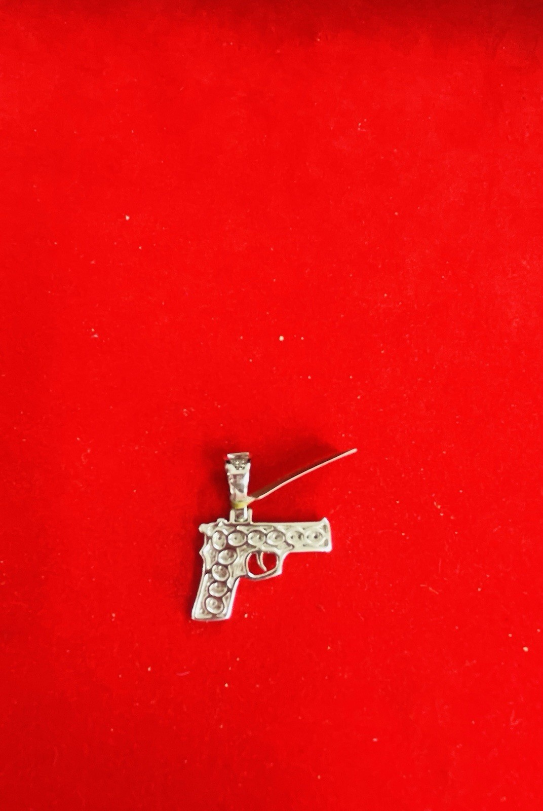925 Silver Moissanite Gun Charm Iced Out Hip Hop Jewelry Pendant 2ctw