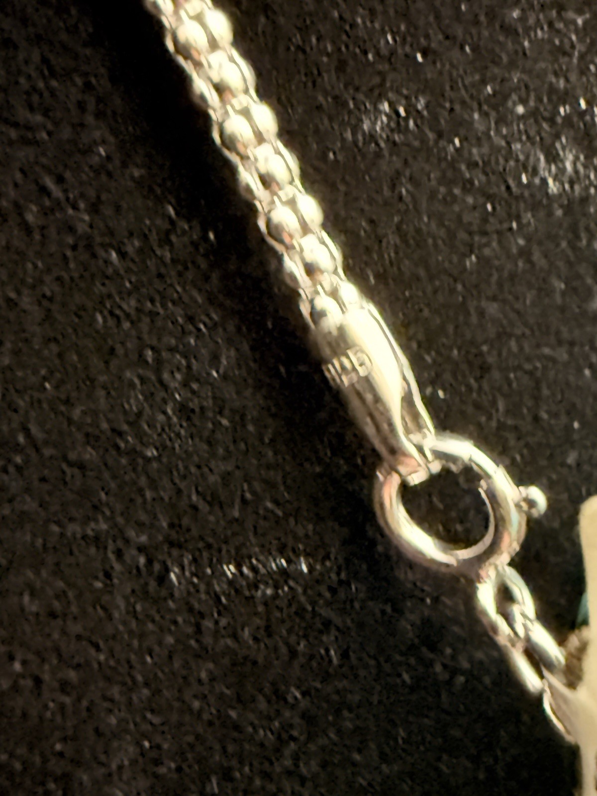 NWT Signed ATI Athra Set Sterling SilverSnakeChainNecklace& Turquoise, 925 Charm