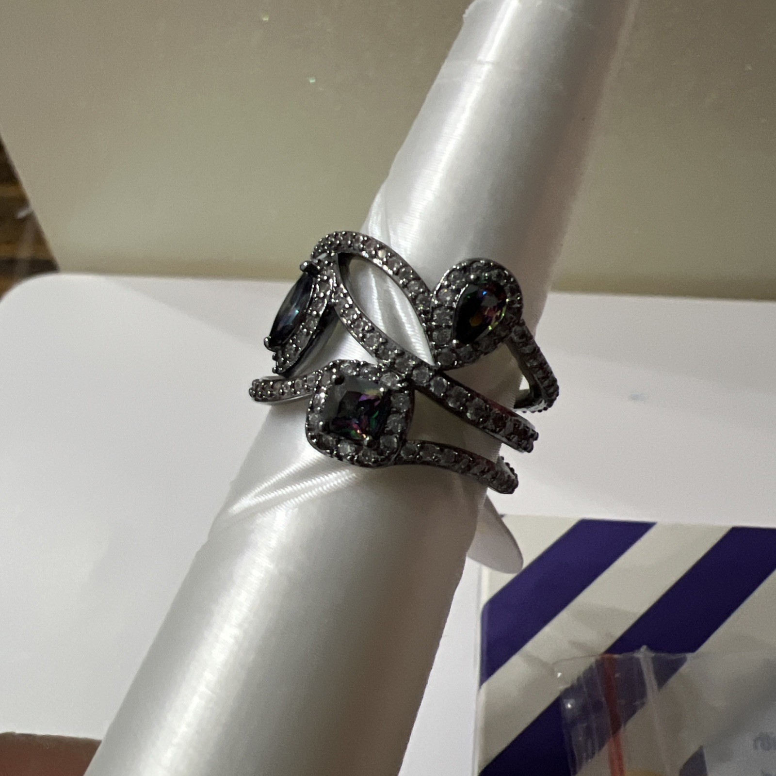 Bomb Party June birthday 2026 ring sz 7 “Make Then Look” LC Alexandrite Hematite