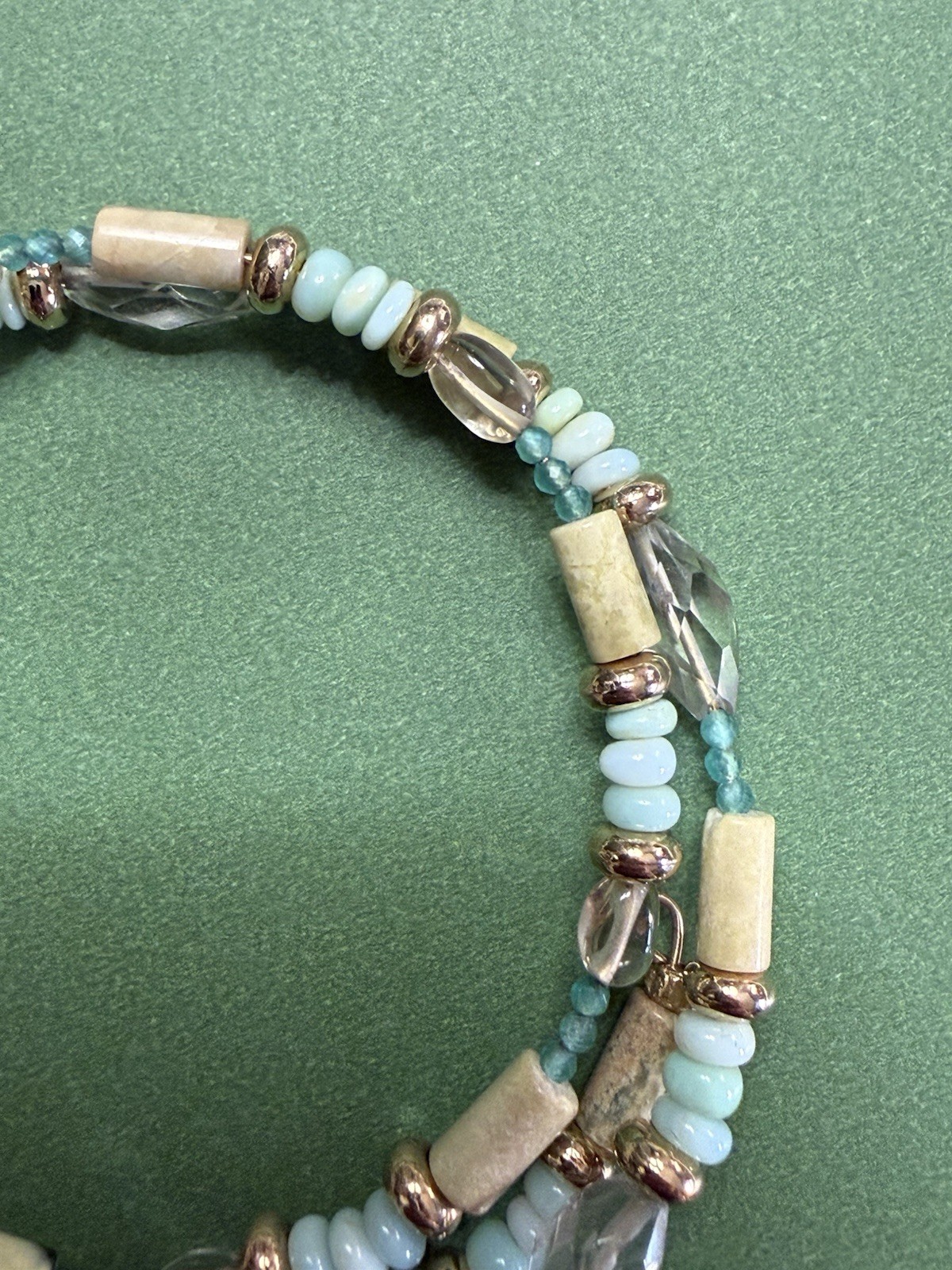 Semi precious stone bracelet- Peruvian Opal, Aventurine, Lemon Quartz & More