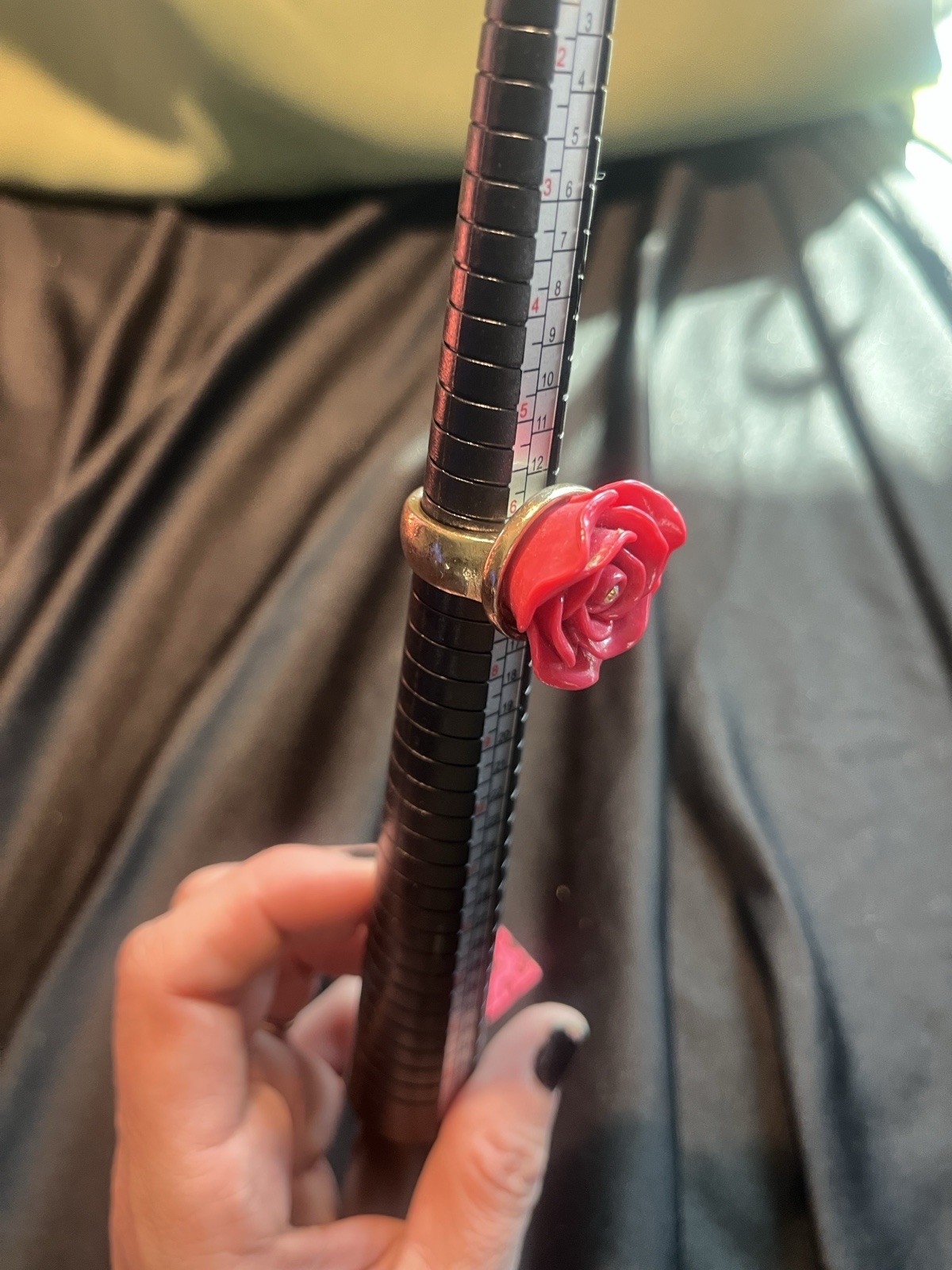 Betsey Johnson Gold And Pink Rose Ring Size 6