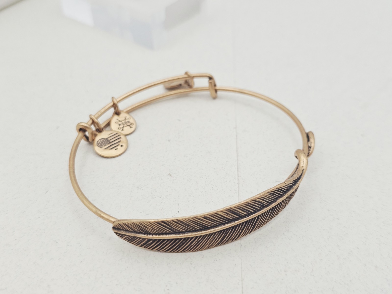 Alex & Ani Spiritual Protection Feather Charm Wrap Bracelet Gold Finish ✨️ 🎊