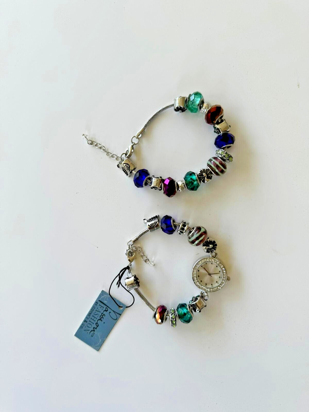 Multicolored Bracelet and quartz watch 7-1/2″ Bracelet w/ 1-1/2″ Extender Chain