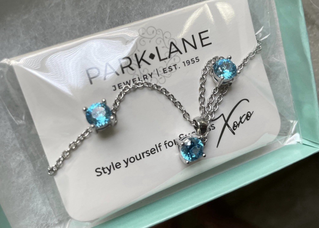 Park Lane Ocean Mini Necklace And Earring Set, Silver Tone