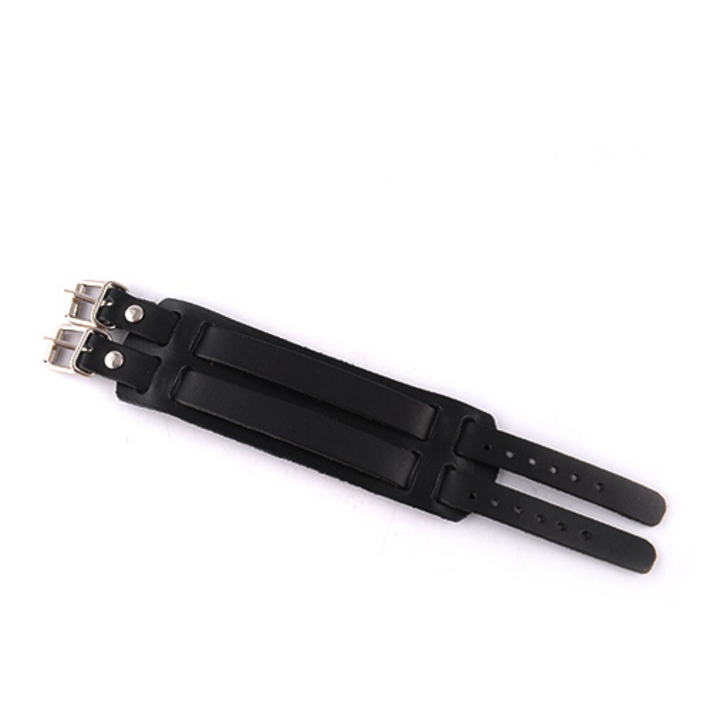 Men’s Wide Leather Belt Strap Buckle Adjustable Cuff Bangle Wristband Bracelet