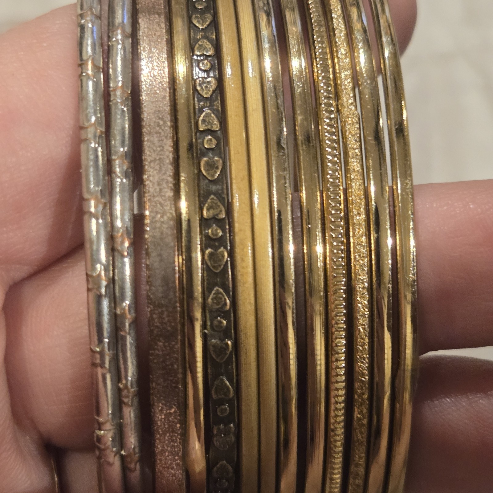 Gold and Silver Bangle Bracelet Set. 30 Pc