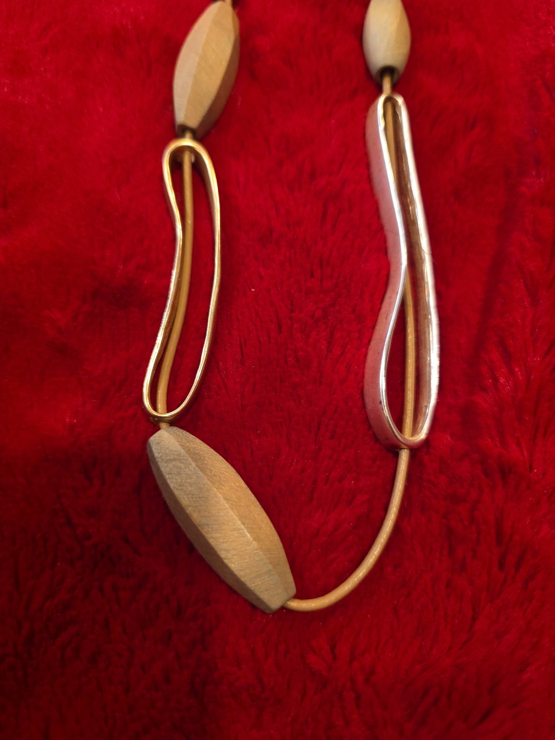 Unique Gold And Silver Necklace