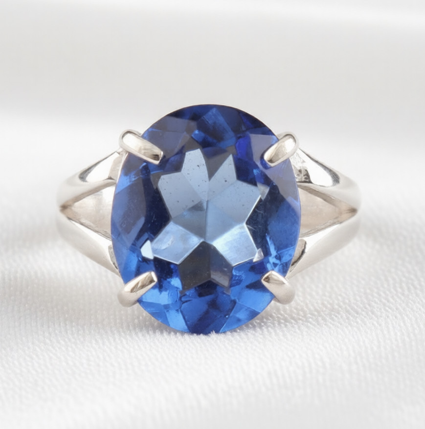 Tanzanite Quartz Gemstone 925 Sterling Silver Handmade Ethnic Jewelry Ring