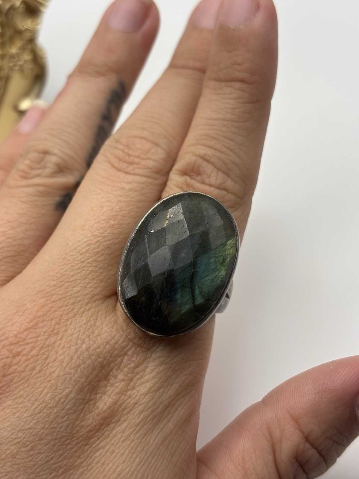 Stella And Dot Labradorite Ring Size 7.5