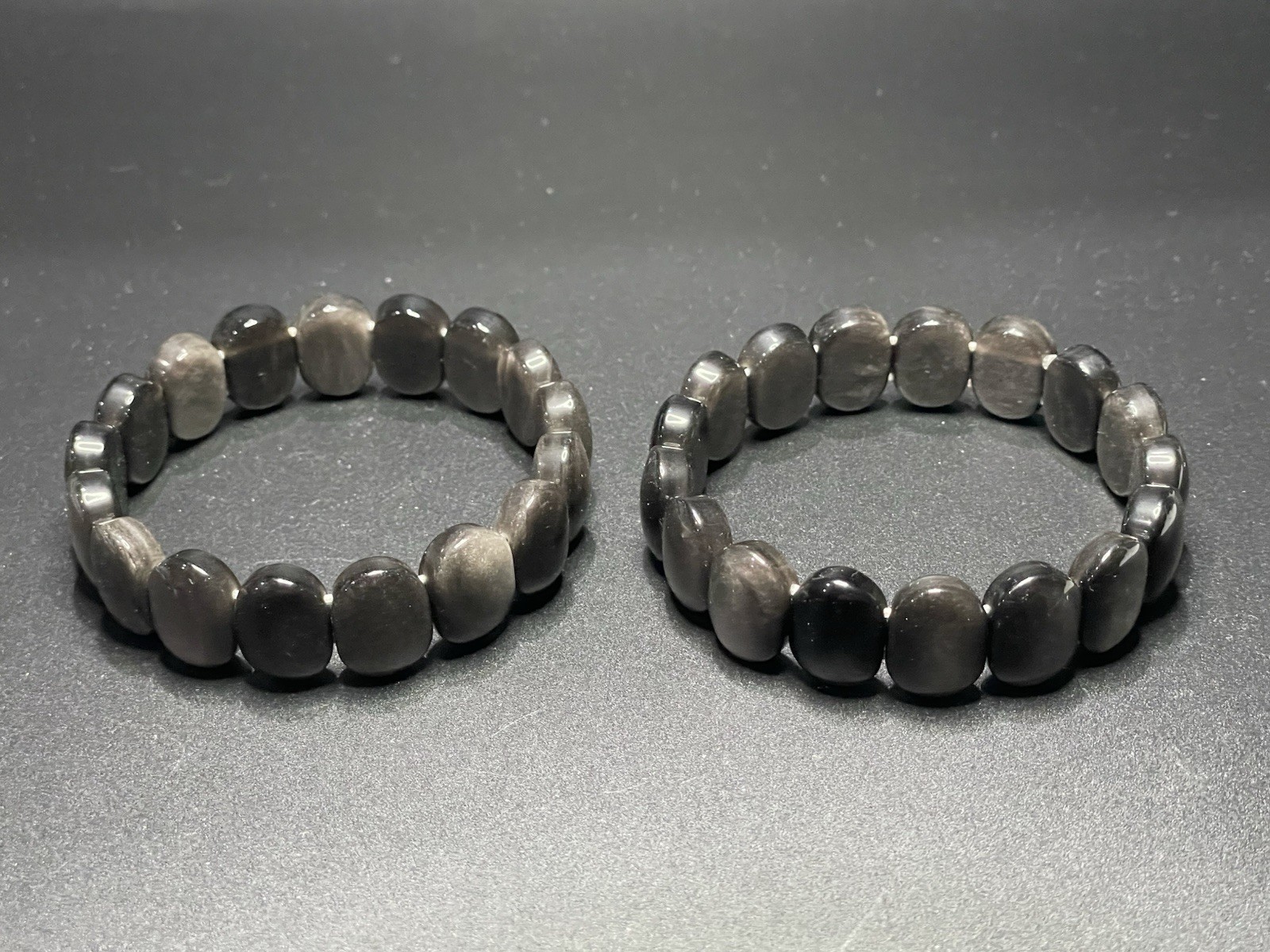 1pcs Natural Gold Obsidian Clear Gemstone Bangle Bracelet