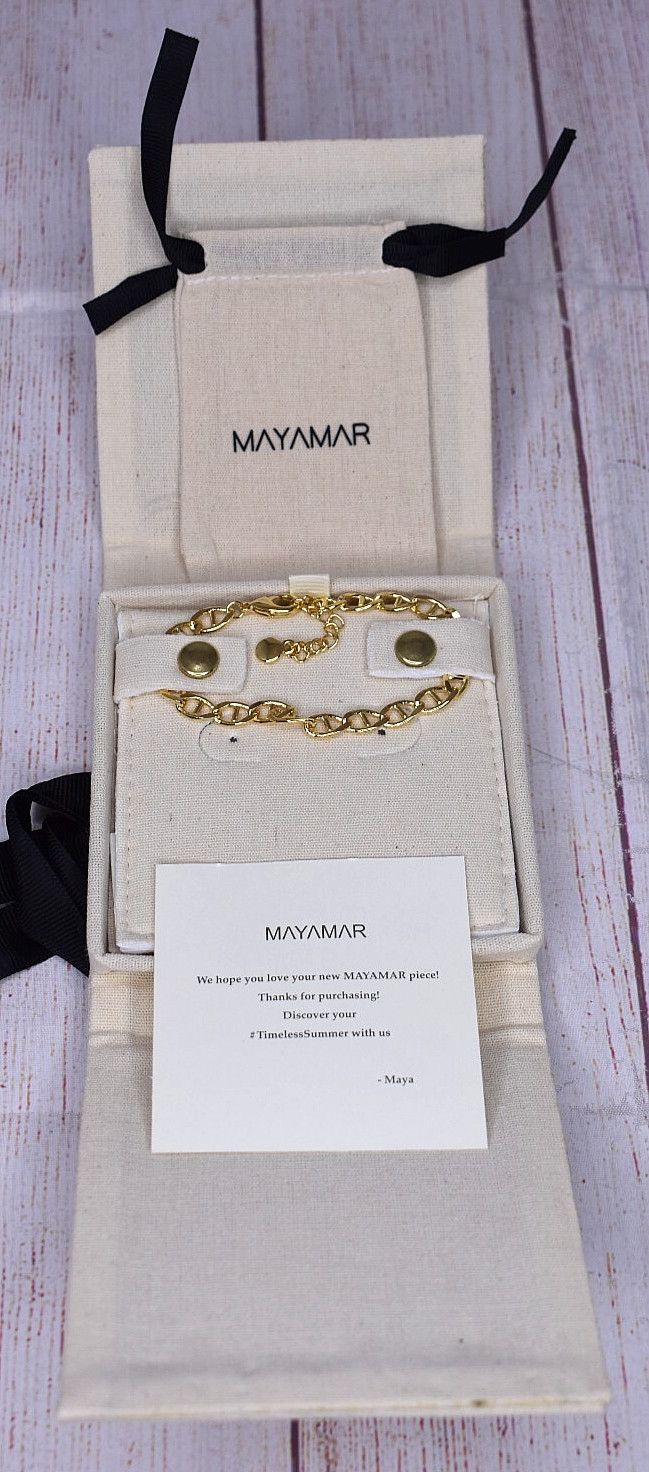 Mayamar Mariner Chain Bracelet 24 Gold Plated 7″ + 1 1/4″ extender NEW NIB