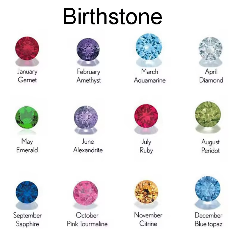 Custom Two Names Birthstone Infinity Shape Necklace Heart Engagement Jewelry