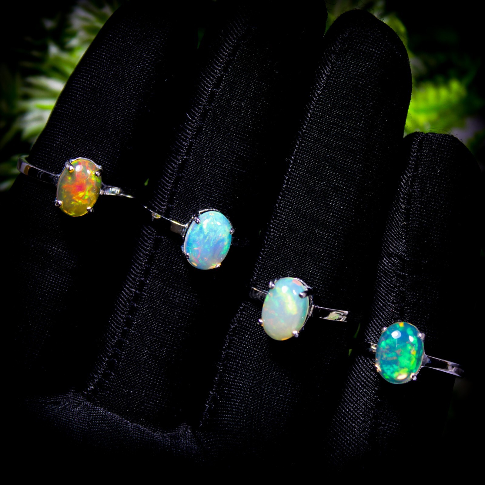 100% Natural White Ethopian Silver Rings With 92.5 Sterling Silver In All Sizes