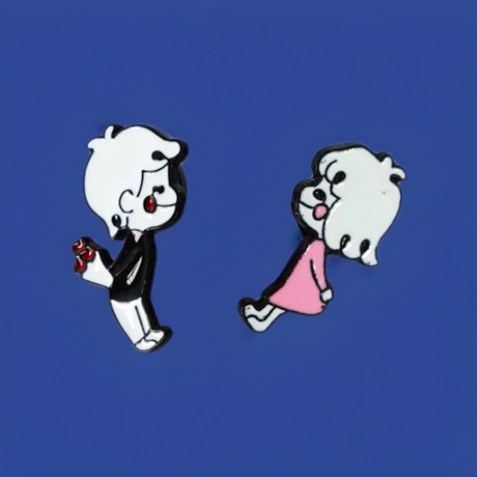 Cartoon Pins Confession Pin Enamel Medal Brooch Will You Marry Me Cute Boy Girl