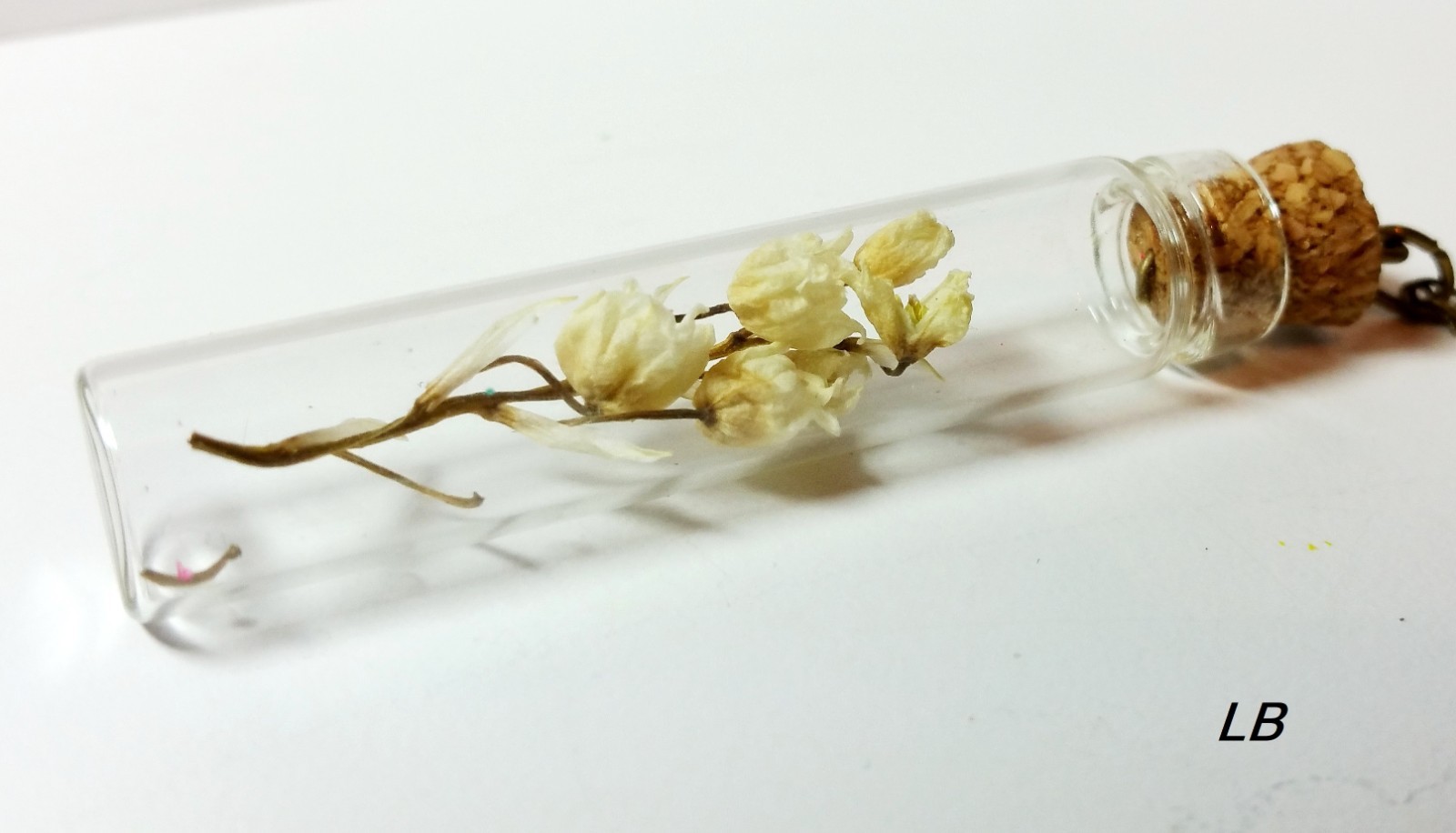 Pressed white Flower necklace Lily of the valley pendant necklace wedding gift
