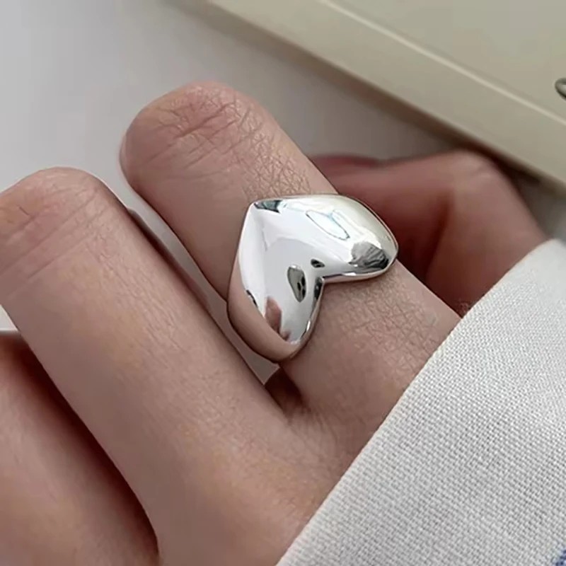 VENTFILLE 925 Sterling Silve Flower Ring for Women Gift Hollow Out Design Retro.