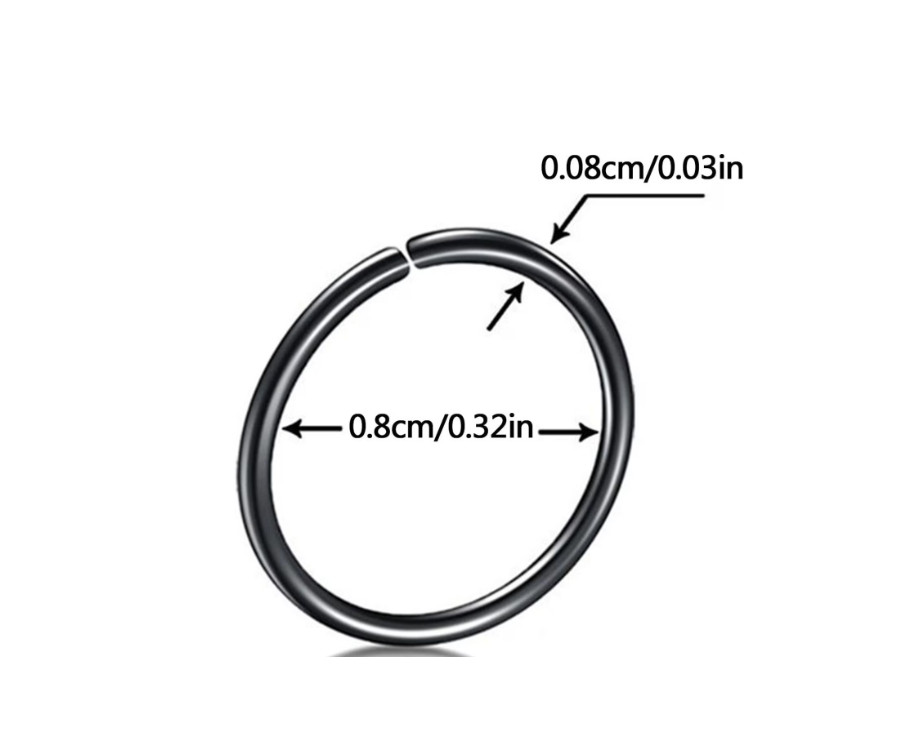 1Pc Non Pierced Stainless Steel Clip On Lips Ear Ring Septum Nose Earrings PE42
