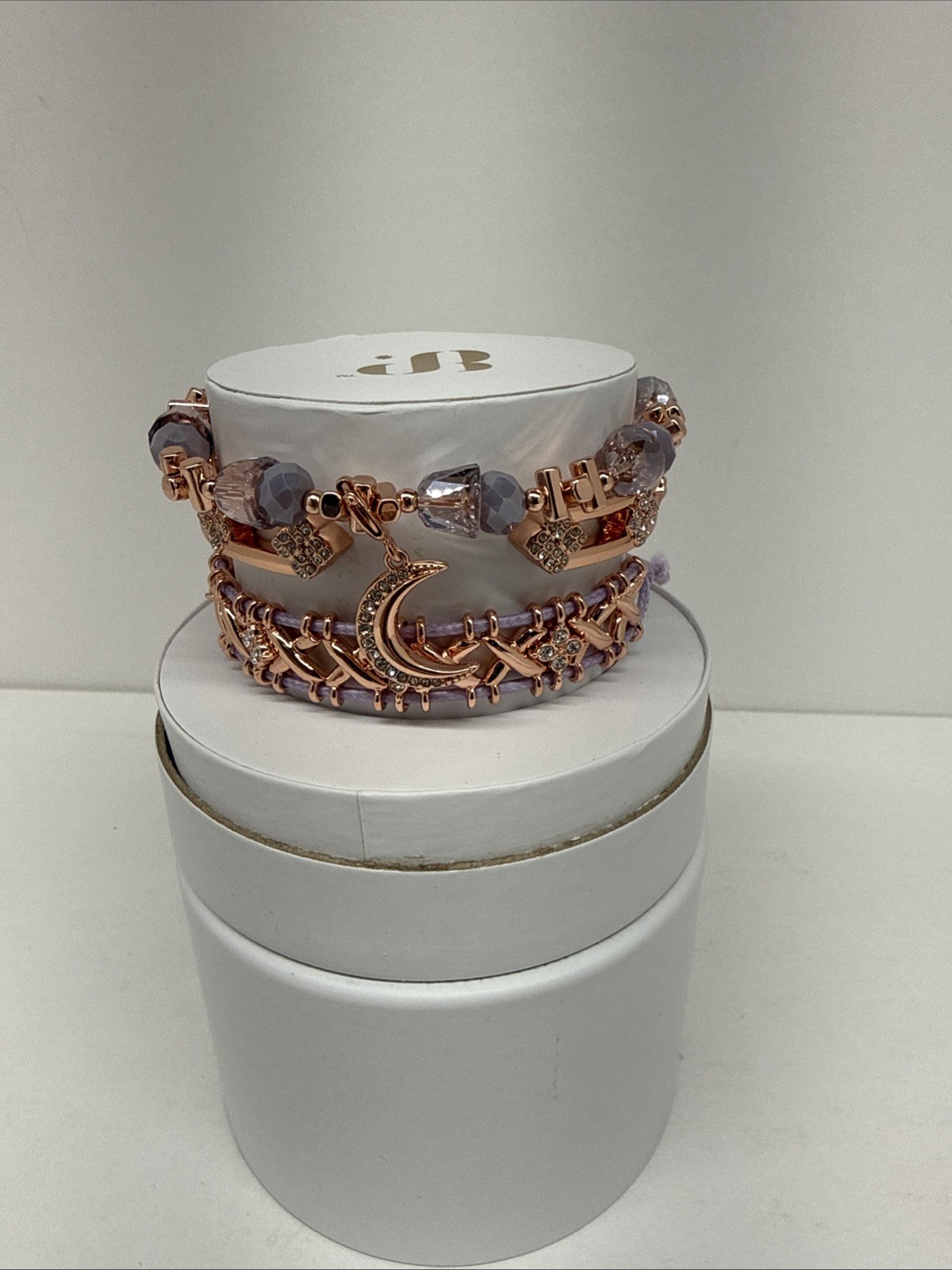 Bomb Party Spring Stack 2026 “Lunar Elegance” Moon ST52669 CZ Rose Gold Plating