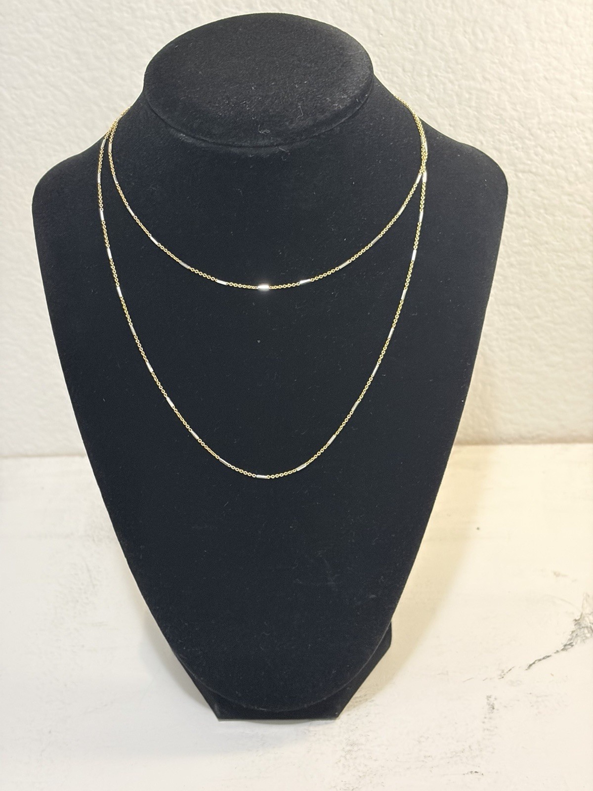 30 inc Sterling silver two tone silver and gold