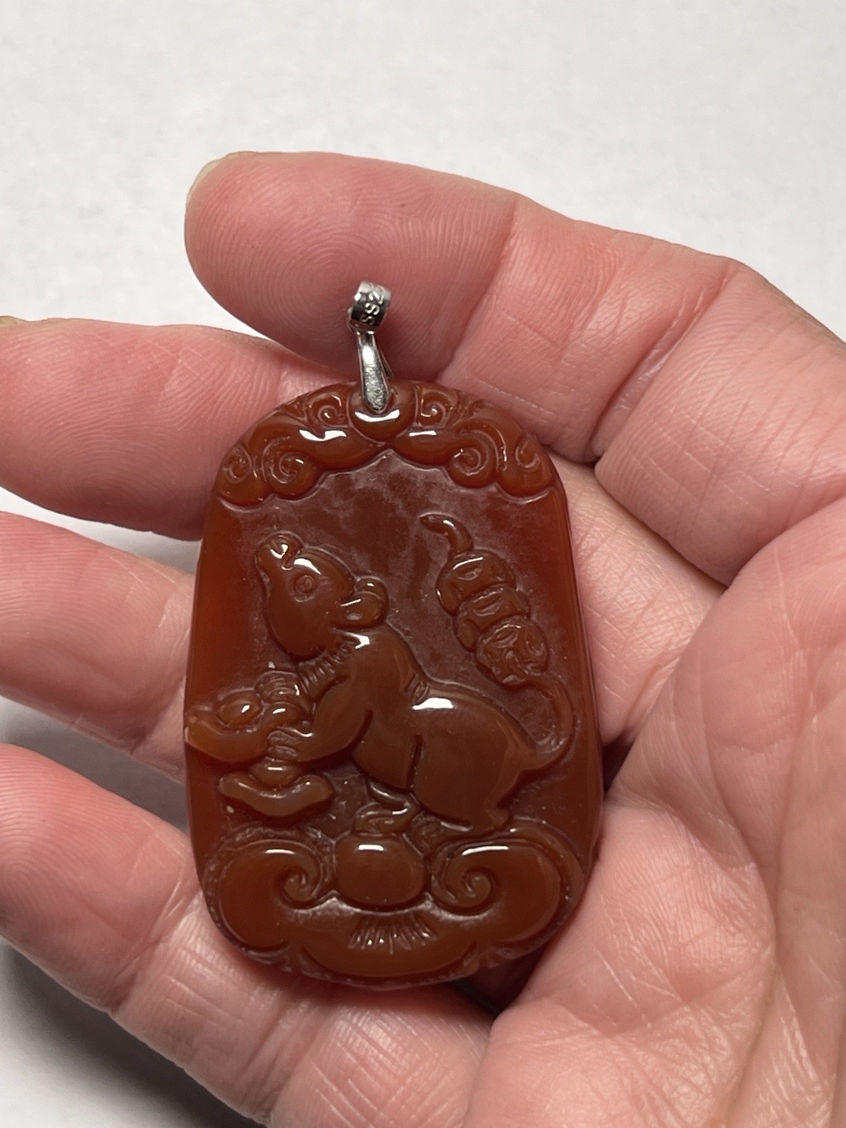 Carnelian Chinese Zodiac Rat Pendant – See Pics for measurements