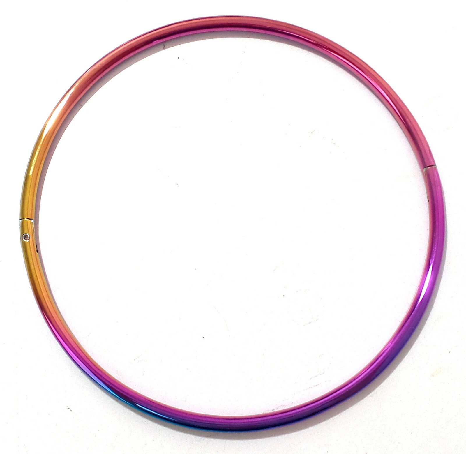 17″ 6MM Thin Rainbow Eternity Collar Locking Slave Collar – CuffStore