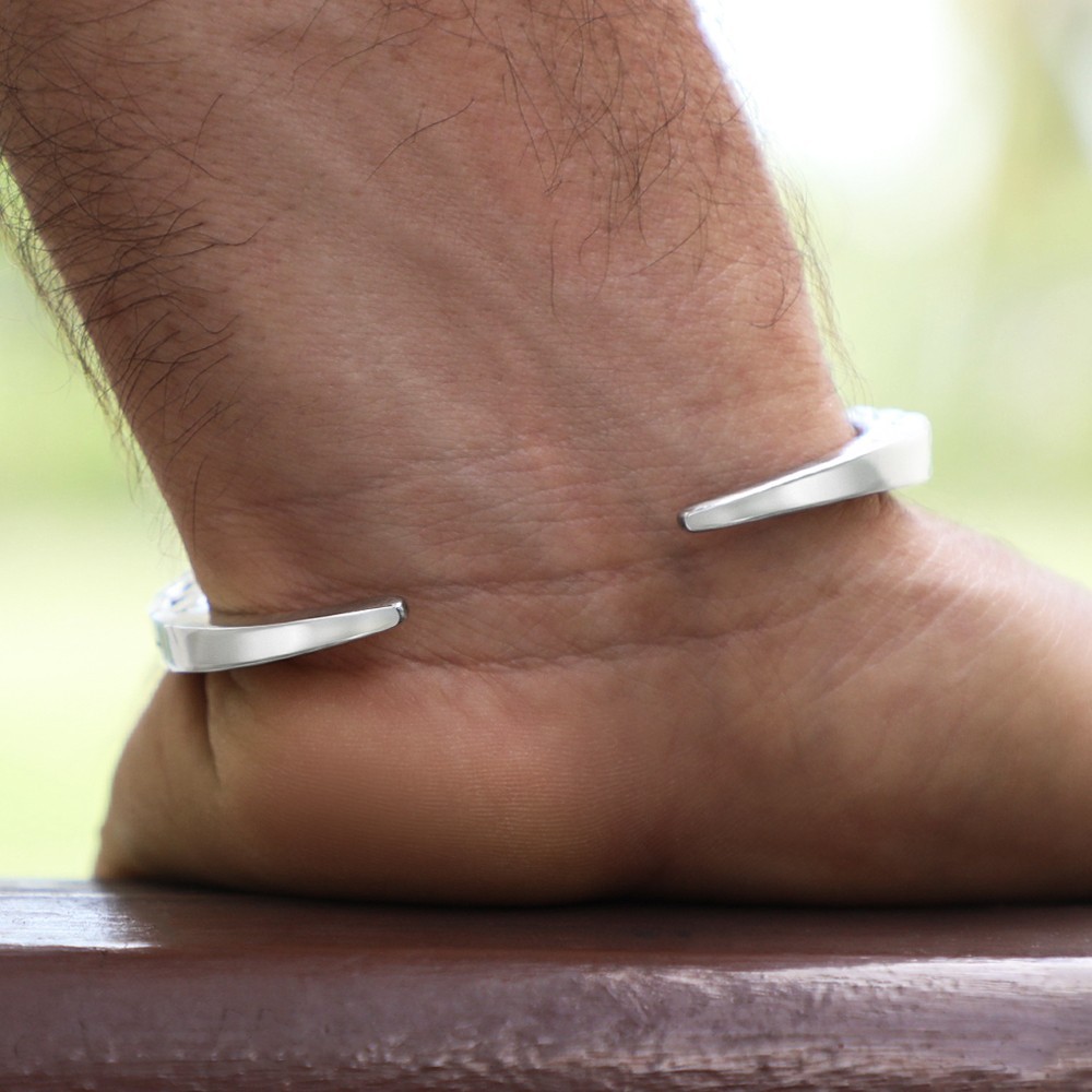 Impressive High-Quality Solid 925 Sterling Silver Men’s Cuff Bracelet.