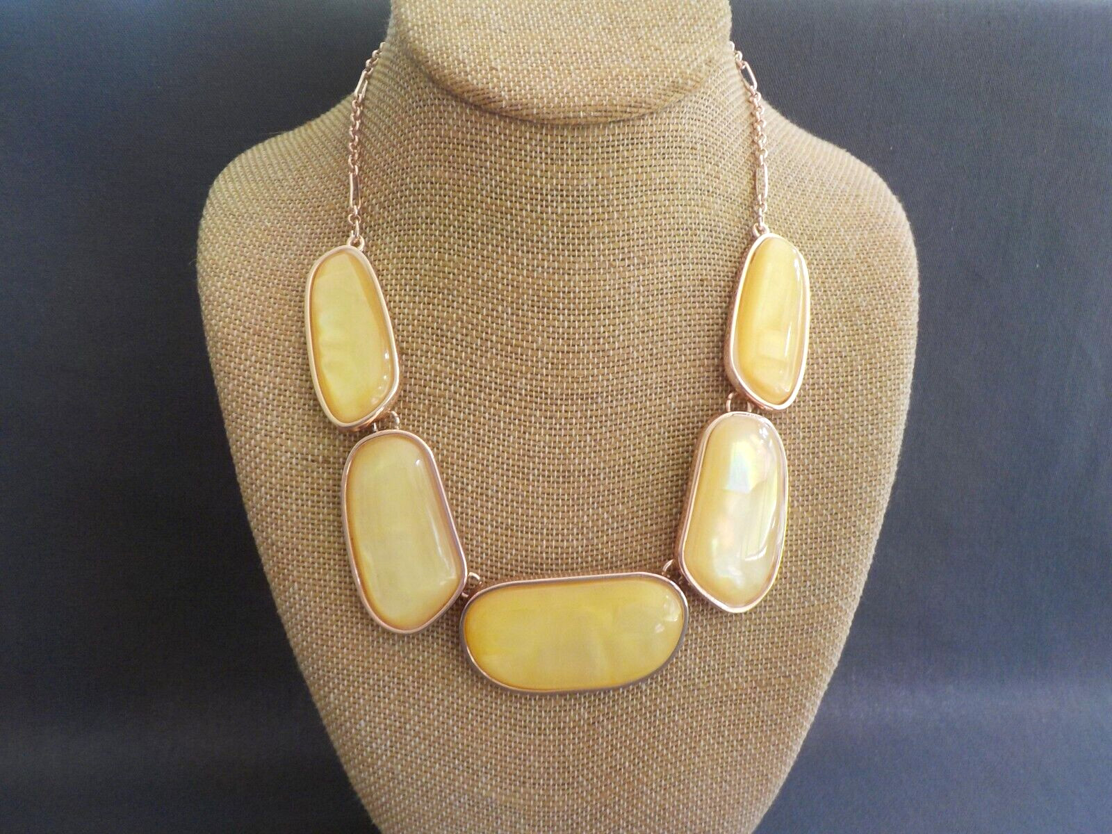 Charter Club Necklace Gold Tone Metal Total 1 Yellow Collar Choker Linked