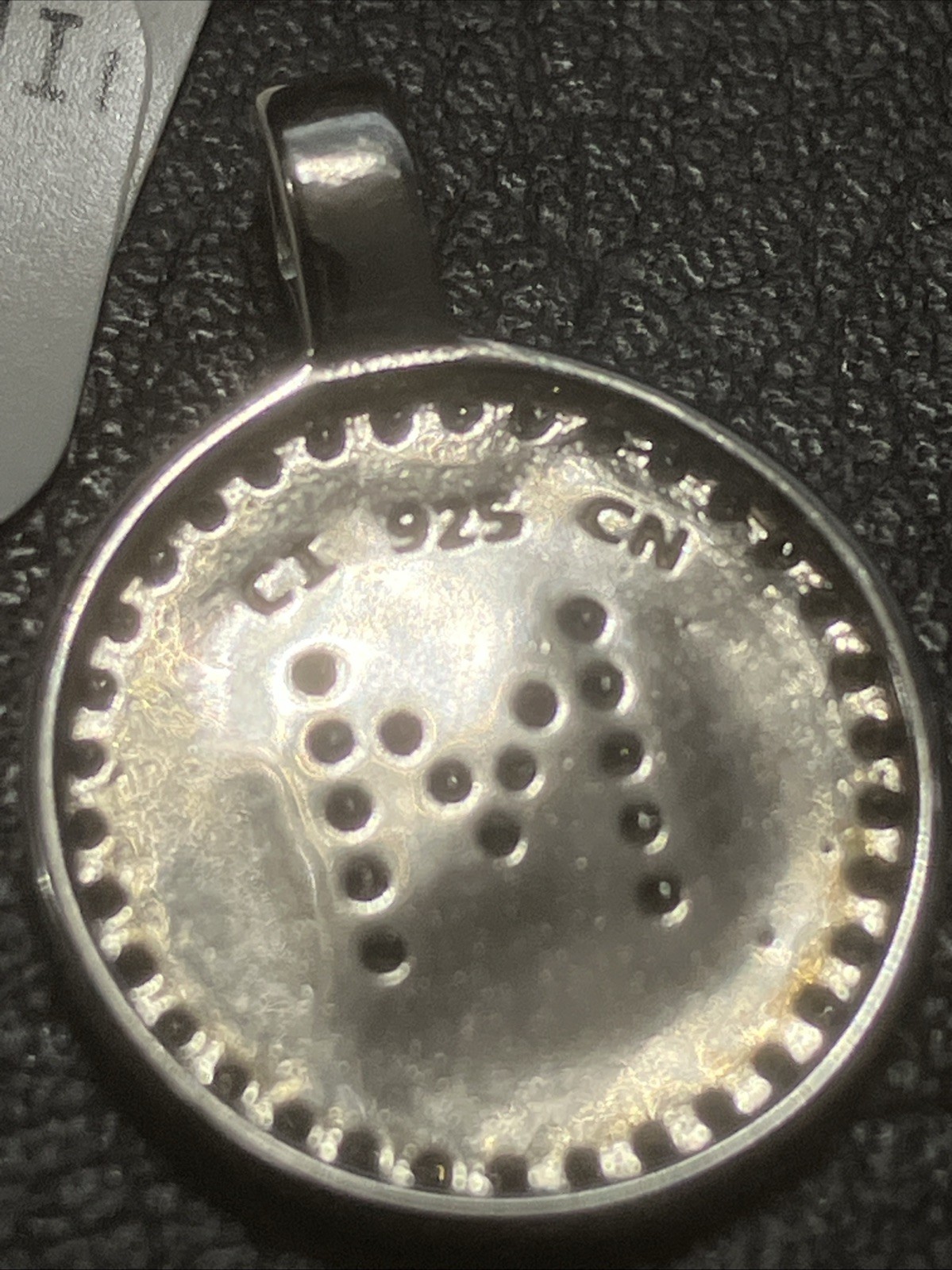 925 Sterling Silver Initial M Pendant With Cubic Zirconia 1.8 Grams CI 925 CN
