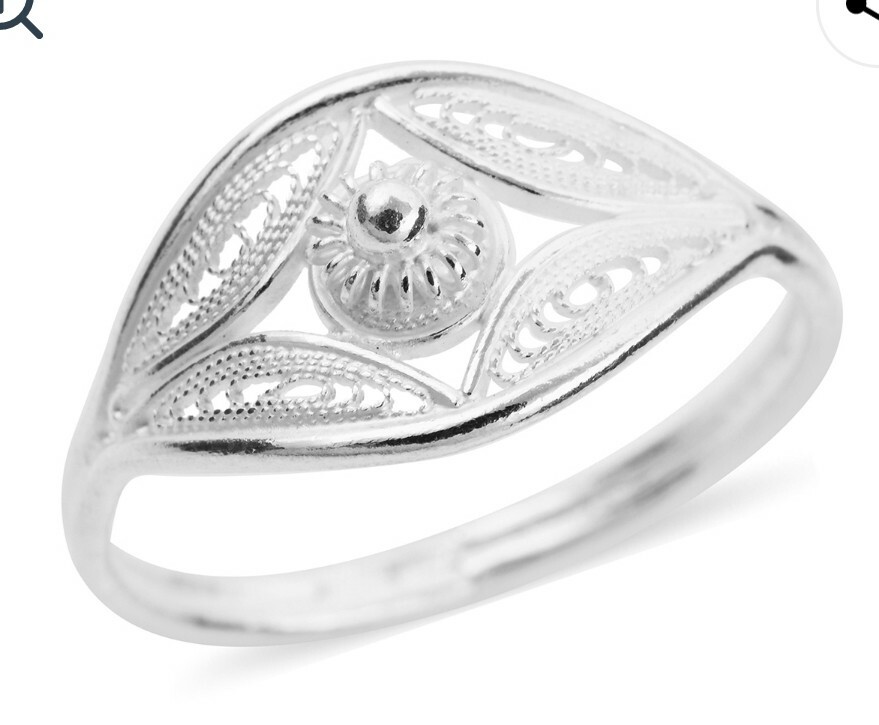 Eye Pattern Ring in Sterling Silver (Size 7.0) 2.10 Grams