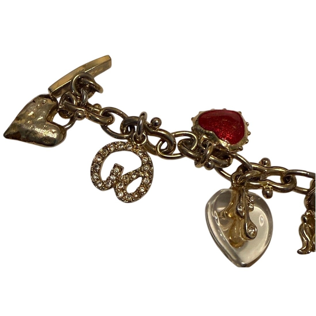 St. John “Love of My Life” Gold-tone Multi-Charm Toggle Bracelet
