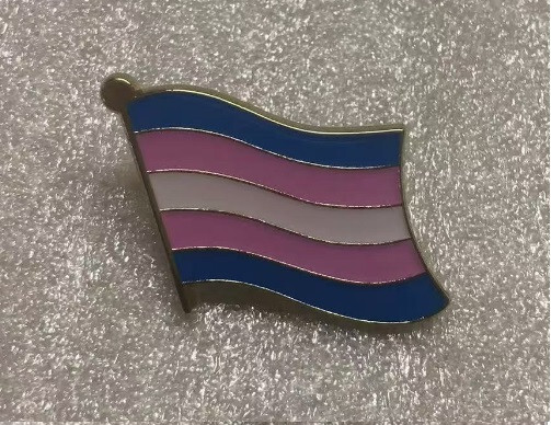 TRANSGENDER FLAG PIN 0.5″ Trans Pride LGBTQ Hat Jacket Tie Tack Lapel Badge NEW